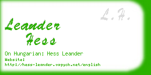 leander hess business card
